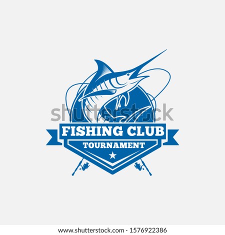 Fishing Logo Badge & Label