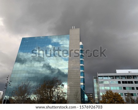 Buildings with Reflections of Nature