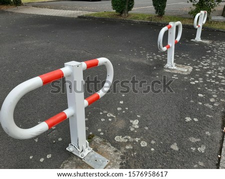 traffic warning barrier on the road