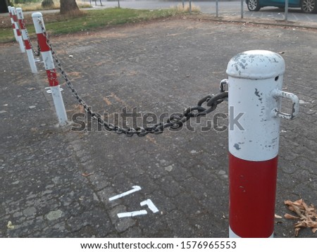 traffic warning barrier on the road
