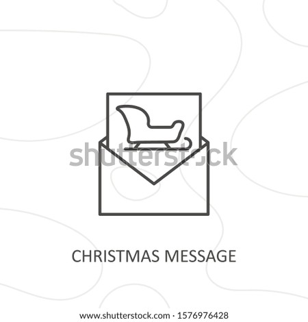 Outline christmas message icon.christmas message vector illustration. Symbol for web and mobile