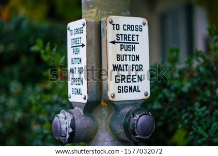 Crosswalk button on a street in San Luis Obispo, Ca. 
