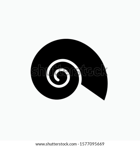 Spiral Shell Icon. Conch Shell Illustration As A Simple Vector Sign & Trendy Symbol for Design, Websites, Presentation or Application. 