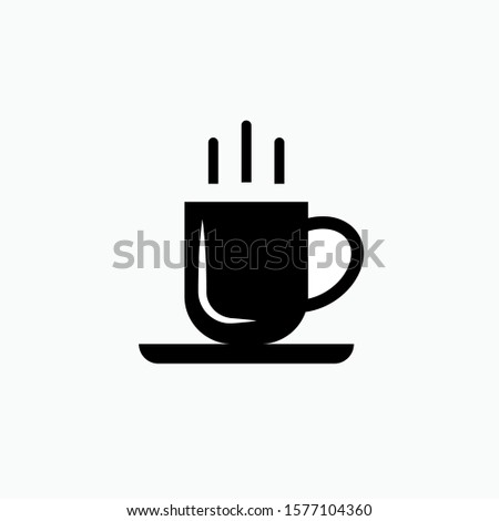 Coffee Icon - Vector, Sign and Symbol in Glyph Style for Design, Presentation, Website or Apps Elements.