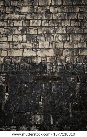 Old Weathered Stone Wall Structure