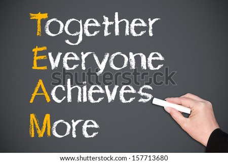 Together Everyone Achieves More - TEAM Concept Royalty-Free Stock Photo #157713680