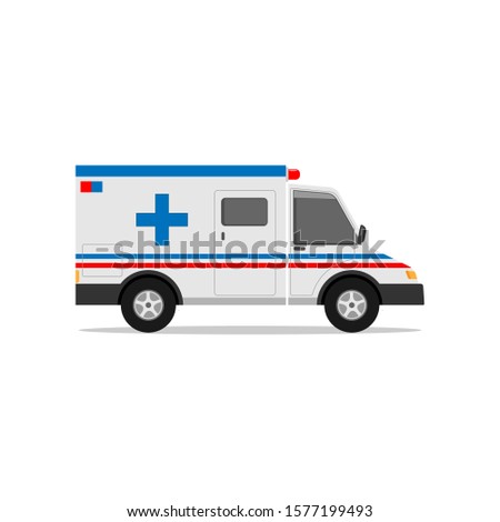 Vector design of ambulance vehicles with sirens for emergencies