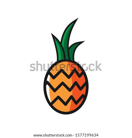 simple pineapple vector logo design