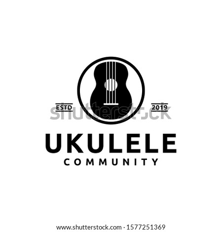 Ukulele classic logo design with simple typography