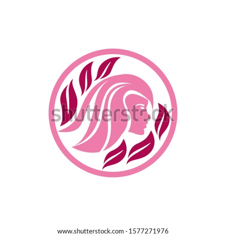 Beauty salon logo vector illustration