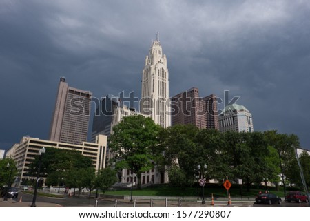Downtown Columbus Ohio city skyline