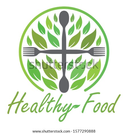 Healthy Food logo design vector
