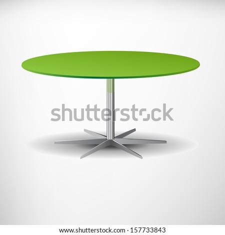 Green rounded table with shadow Royalty-Free Stock Photo #157733843