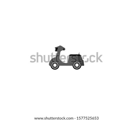 Vector illustration. Motorcycle icon and symbol on white background.