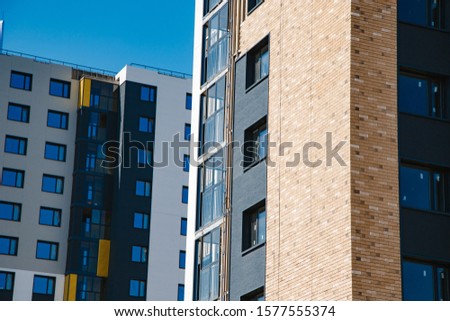 Windows of a new building for background