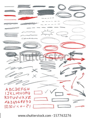 Set of graphic signs. Vector illustration. Royalty-Free Stock Photo #157763276