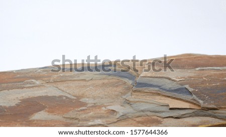 Blurred front Stone on white background, Blank for mockup design, construction work, decorate large buildings, Blank for design.