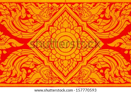 Thai art wall pattern 