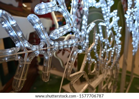 snowflake led light decoration in christmas festival