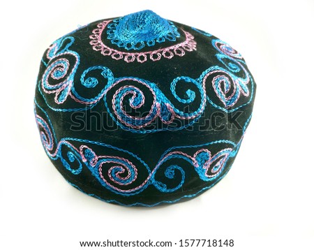 Uzbek Ethnic Hat traditional Duppi Cap Royalty-Free Stock Photo #1577718148