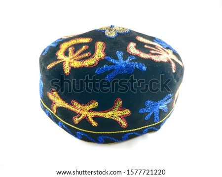 Uzbekistan suzani hat Ethnic hat cap, man, skullcap,  Royalty-Free Stock Photo #1577721220