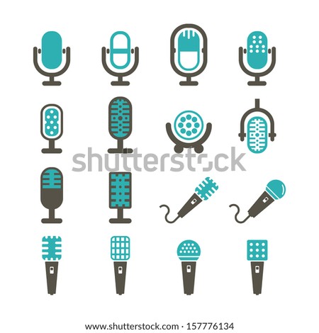 Microphone vector set - Color