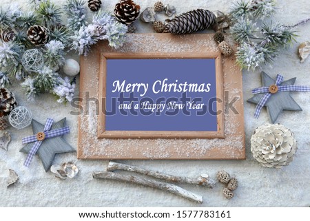 Photo frame with Christmas greetings