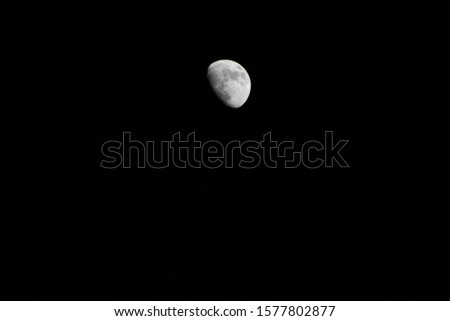 View of the moon at night