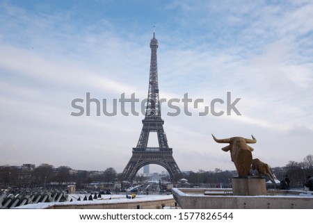 Eiffel tower is a wrought-iron lattice tower on the Champ de Mars in Paris, France