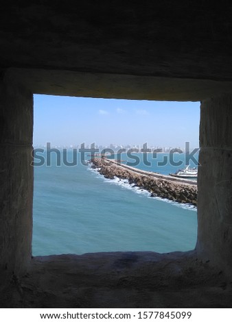 A picture taken from one of the windows of Qaitbay Castle in Alexandria