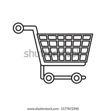 shopping cart transport isolated icon vector illustration design