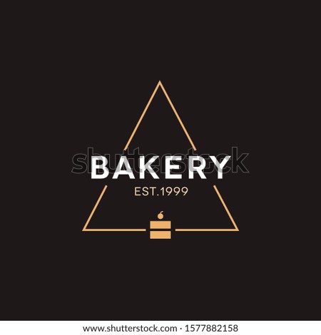 Bakery shop logo design with minimal vintage style 