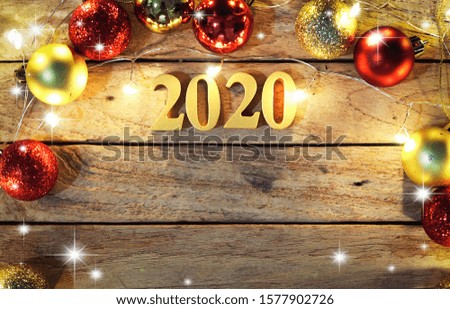Happy new year 2020, new year decoration for background