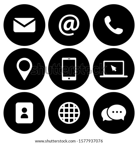 Contact As Flat Icon Solid Style isolated, easy to change colour and size Royalty-Free Stock Photo #1577937076