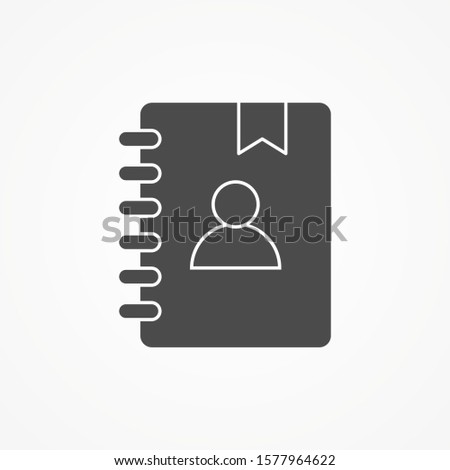 Phone book vector icon sign symbol