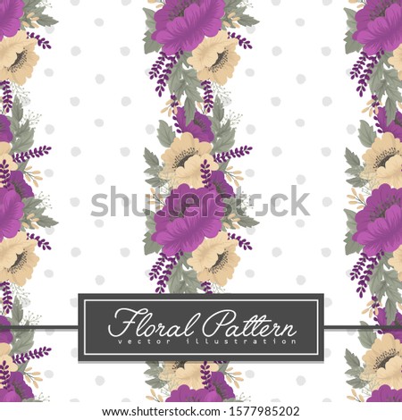 Hot pink floral background seamless pattern