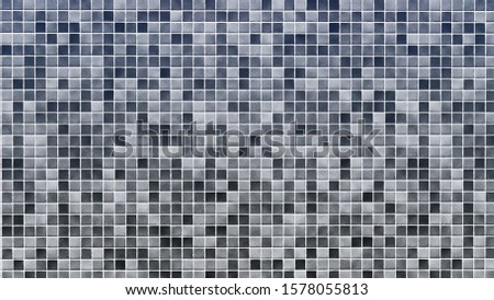 Background texture image of toilet wall covered with tiles.