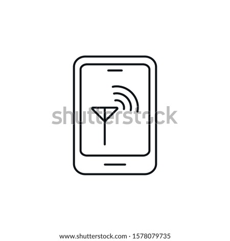phone signal - minimal line web icon. simple vector illustration. concept for infographic, website or app.