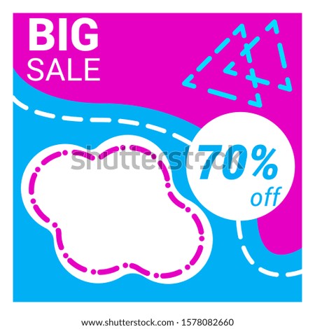 sale poster promotion product. social media template content. vector illustration