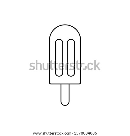 Ice cream outline icon. Symbol, logo illustration for mobile concept and web design.