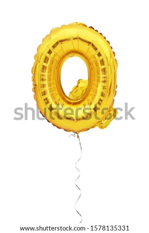 letter Q balloon font isolated on white background