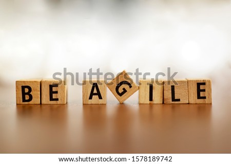 Agile Word Logo Agile Letters Overlay. Agile metodologhy with letters Royalty-Free Stock Photo #1578189742