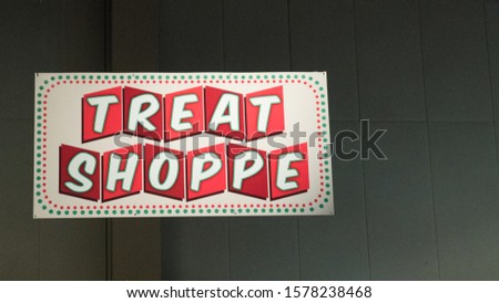 Treat Shoppe Sign; copy space