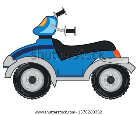 Transport quad bikes on white background is insulated