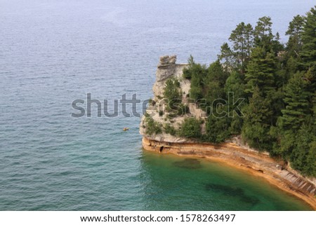 Miners Castle, Pictured Rocks National Lakeshore, Lake Superior, Michigan.