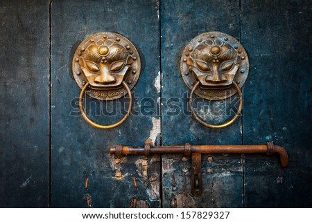 Typical Chinese old door