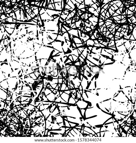 Black white grunge background. Abstract monochrome vector seamless texture