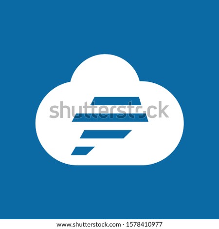 cloud and P logo icon symbol