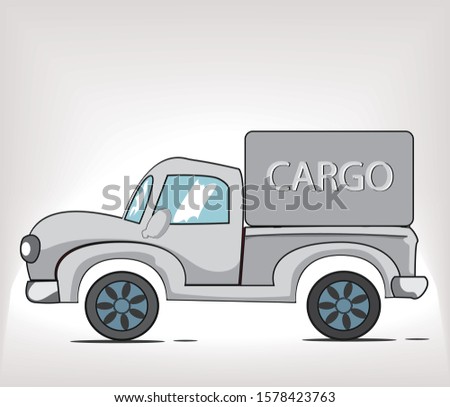 clip art illustration tree and vehicles with icons