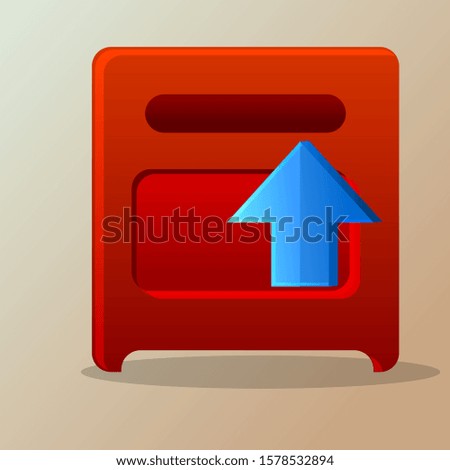 Vector illustration of mail boxes. Cartoon style of post box.